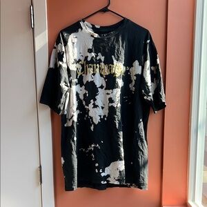 Organic Generation Champagne Graphic Black and White Splatter Tee